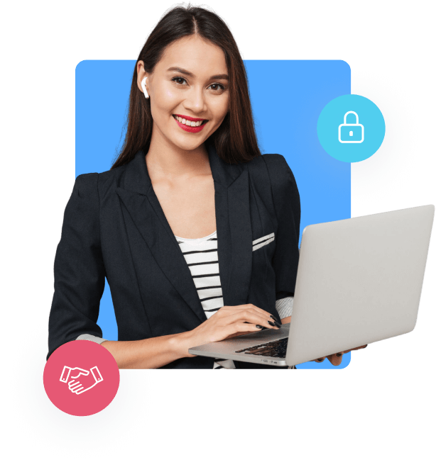 Girl with laptop